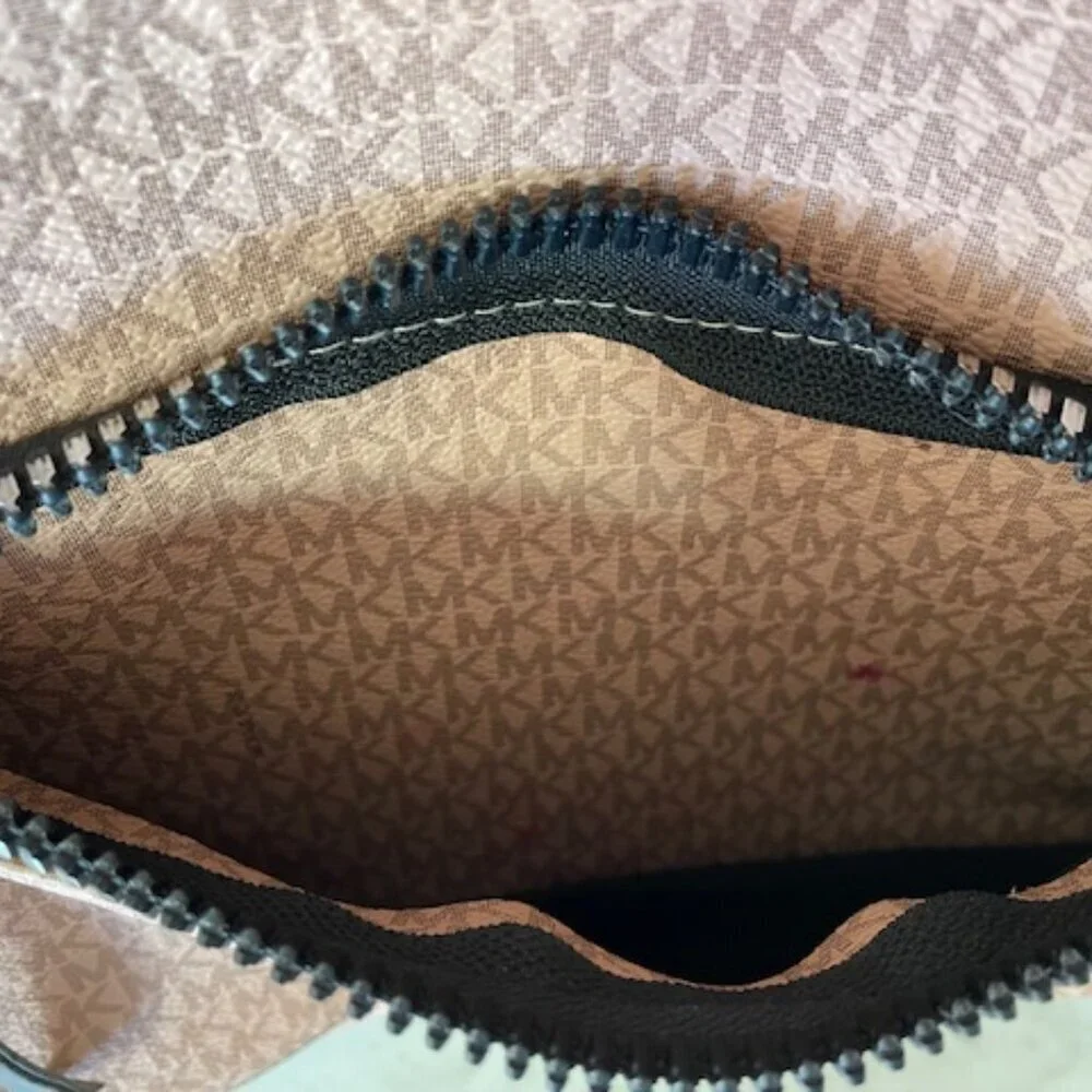 MICHAEL KORS Blush Pink Logo Monogram Backpack - Picture 12 of 16
